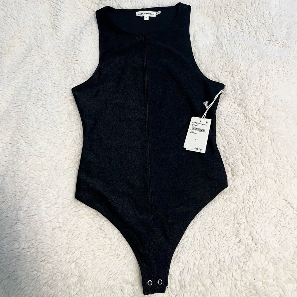 Good American Black Bodysuit